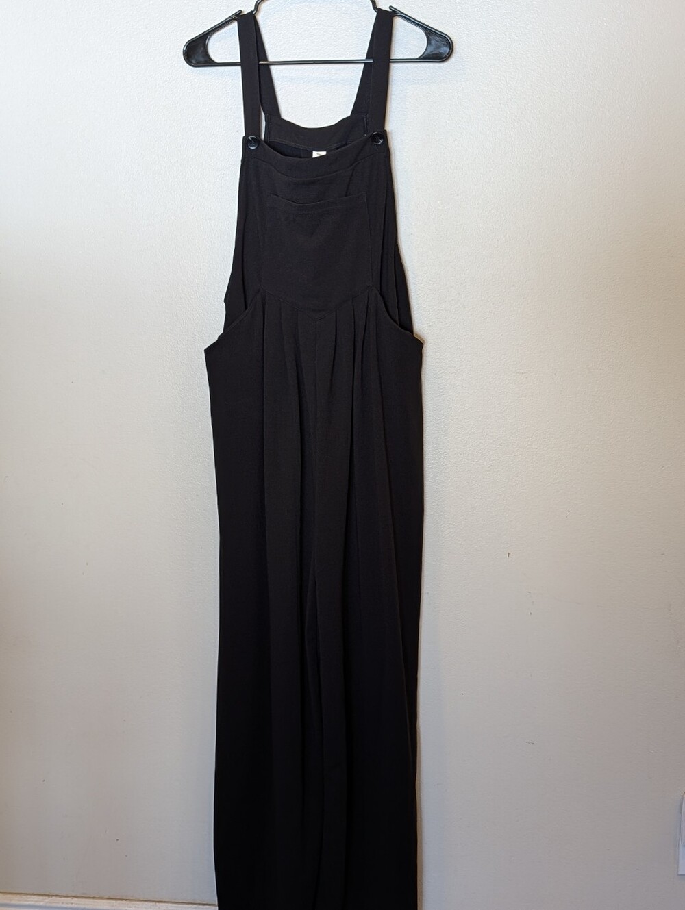 NWT Halara Tall XL Black Square Neck Wide Leg Jumpsuit - Picture 2 of 7